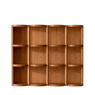 Organizer Tazze Marrone Legno 12 Slot Organizzazione Stoviglie Cucina Casa-INTERIOR DREAM DESIGN