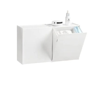 Organizzatore Bagno Bianco Plastica Da Parete Design Semplice Decorazione Bagno Porta Oggetti - INTERIOR DREAM DESIGN