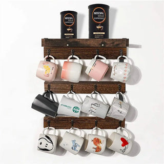 Organizzatore Da Cucina Porta Tazze Decorazione Cucina 3 Ripiani Design Moderno Organizzazione Cucina-INTERIOR DREAM DESIGN