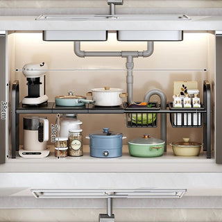 Organizzatore Scaffale Da Cucina Lavandino Scaffale Divisorio Scaffale Per Pentole Multifunzionale - INTERIOR DREAM DESIGN