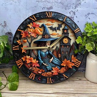 Orologio Da Parete Halloween Due Dimensioni Colore Nero Adatto A Arredo Casa Feste Divertimento - INTERIOR DREAM DESIGN