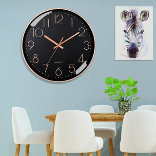 Orologio Da Parete In Metallo 4 Colori Nero Rosa Bianco Argento Bello Da Arredo Casa Adatto A Tutta La Casa - INTERIOR DREAM DESIGN