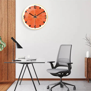 Orologio Da Parte A Forma Di Arancia Simpatico Bello Arredo Casa In Vetro Con Batteria Varie Dimensioni - INTERIOR DREAM DESIGN