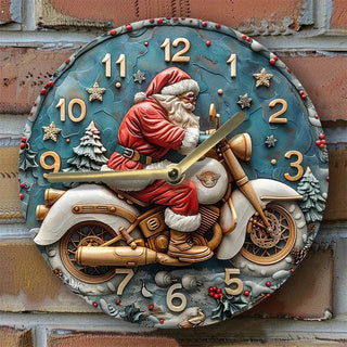 Orologio Di Natale Forma Circolare Arredo Casa Design Addobbi Natalizi Batterie Non Incluse - INTERIOR DREAM DESIGN