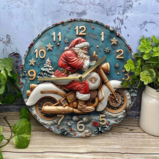 Orologio Di Natale Forma Circolare Arredo Casa Design Addobbi Natalizi Batterie Non Incluse - INTERIOR DREAM DESIGN