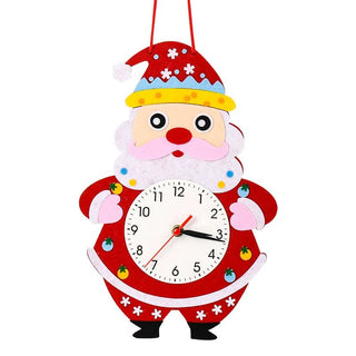 Orologio Fai Da Te Natalizio Bambini Lavoretto Manuale Diverse Forme Babbo Natale Pupazzo Neve Renna Decorazione Casa - INTERIOR DREAM DESIGN