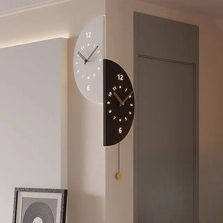 Orologio Muro Metà Decorazione Salotto Design Moderno Decorazione Casa Design Elegante - INTERIOR DREAM DESIGN