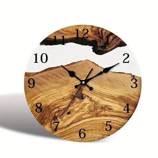 Orologio Parete Materiale Vetro Effetto Legno Diversi Modelli Arredo Parete Design Creativo-INTERIOR DREAM DESIGN