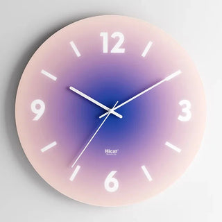 Orologio Parete Muro Materiale Vetro Diversi Colori Sfumature Effetto Tramonto Alba Dimensioni 30cm-INTERIOR DREAM DESIGN
