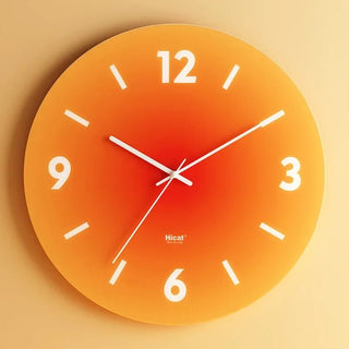 Orologio Parete Muro Materiale Vetro Diversi Colori Sfumature Effetto Tramonto Alba Dimensioni 30cm-INTERIOR DREAM DESIGN