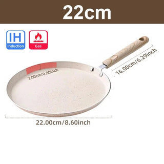 Padella Crêpes Colore Beige Diversi Diametri Dimensioni Lega Alluminio Cucina Compatibile Fornello Induzione Gas Ceramica Elettrico - INTERIOR DREAM DESIGN