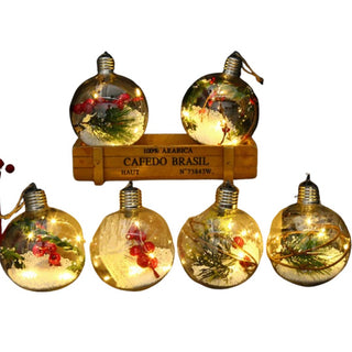 Palline Natalizie In Vetro set Da 1 Pezzo E 6 Pezzi belle Diverse Addobbi Per Natale Per albero Aria Di Natale - INTERIOR DREAM DESIGN