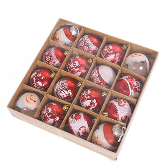 Palline Set Di Palline Di Natale Dimensioni Albero Addobbi Natale Babbo Natale Renna Neve Rosso Oro Bianco - INTERIOR DREAM DESIGN