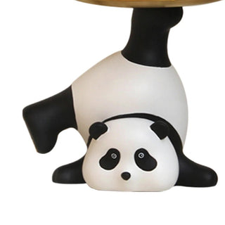 Panda In Resina Con Piatto Svuota Tasche Simpatico Adatto A Salotto E A Tutta La Casa Colorato Bello Da Arredo - INTERIOR DREAM DESIGN