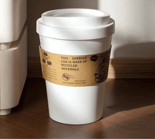 Pattumiera 8 Litri Forma Bicchiere Caffè Plastica Rigida Design Innovativo Diversi Colori-INTERIOR DREAM DESIGN