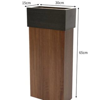 Pattumiera Legno Diverse Dimensioni Marrone Scuro Chiaro Bagno Cucina Decorazione Casa-INTERIOR DREAM DESIGN