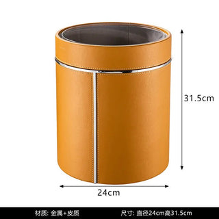 Pattumiera Pelle Acciaio Inossidabile Capacità 12 Litri Diversi Colori Arredamento Casa-INTERIOR DREAM DESIGN