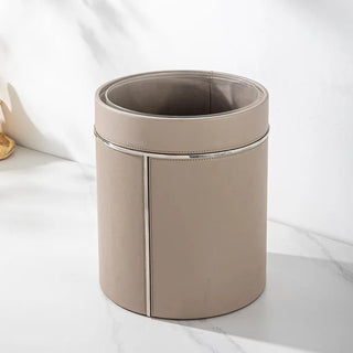 Pattumiera Pelle Acciaio Inossidabile Capacità 12 Litri Diversi Colori Arredamento Casa-INTERIOR DREAM DESIGN