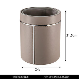 Pattumiera Pelle Acciaio Inossidabile Capacità 12 Litri Diversi Colori Arredamento Casa-INTERIOR DREAM DESIGN