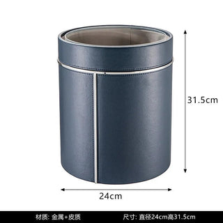 Pattumiera Pelle Acciaio Inossidabile Capacità 12 Litri Diversi Colori Arredamento Casa-INTERIOR DREAM DESIGN