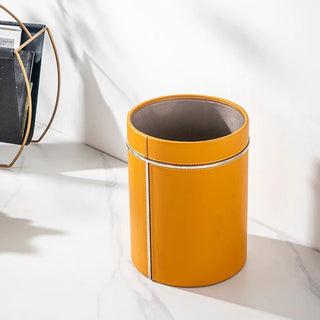Pattumiera Pelle Acciaio Inossidabile Capacità 12 Litri Diversi Colori Arredamento Casa-INTERIOR DREAM DESIGN