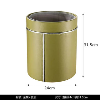 Pattumiera Pelle Acciaio Inossidabile Capacità 12 Litri Diversi Colori Arredamento Casa-INTERIOR DREAM DESIGN