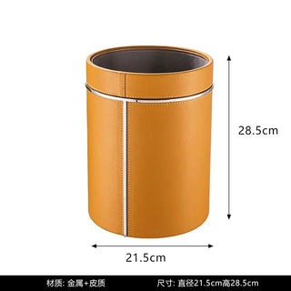 Pattumiera Pelle Acciaio Inossidabile Capacità 12 Litri Diversi Colori Arredamento Casa-INTERIOR DREAM DESIGN