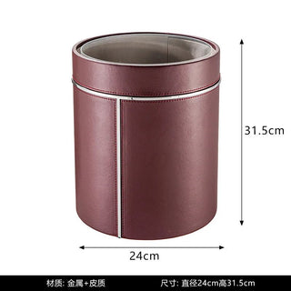 Pattumiera Pelle Acciaio Inossidabile Capacità 12 Litri Diversi Colori Arredamento Casa-INTERIOR DREAM DESIGN