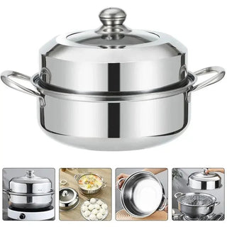 Pentola A Vapore Universale Gas Pratica Durevole Ergonomica Padella Cucina Accessori Casa - INTERIOR DREAM DESIGN