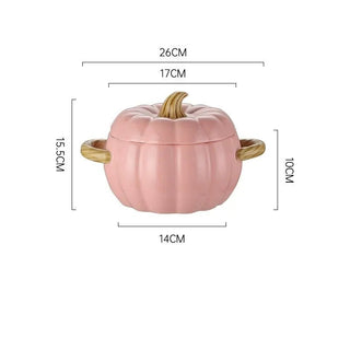 Pentola Forma Zucca Diversi Colori Ceramica Cucina Stoviglie Casa-INTERIOR DREAM DESIGN