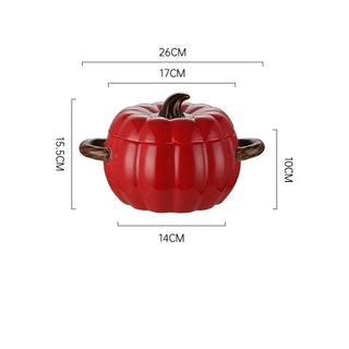 Pentola Forma Zucca Diversi Colori Ceramica Cucina Stoviglie Casa-INTERIOR DREAM DESIGN