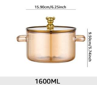 Pentola Vetro Borosilicato Trasparente Resistente Alte Temperature Decorazione Accessori Casa Cucina - INTERIOR DREAM DESIGN