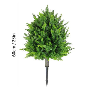 Pianta Artificiale Esterno Giardino Decorativa Plastica Ferro Asta Ferro Forma Rotonda Punta-INTERIOR DREAM DESIGN