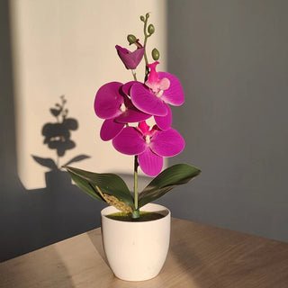 Pianta Finta Bonsai Orchidea Artificiale Decorazione Ornamento Accessori Arredamento Casa - INTERIOR DREAM DESIGN