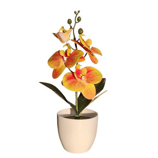 Pianta Finta Bonsai Orchidea Artificiale Decorazione Ornamento Accessori Arredamento Casa - INTERIOR DREAM DESIGN