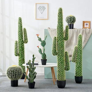 Piante Artificiali Cactus Decorazione Casa Flora Verde Diversi Modelli Stilose Eleganti-INTERIOR DREAM DESIGN