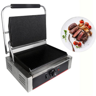 Piastra Elettrica Carne Grigia Nera Alimenti Potente Cucina Ampia Comoda Solida-INTERIOR DREAM DESIGN