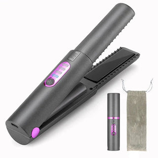 Piastra Elettrica Rosa Riscaldamento Arracciacapelli Capelli Ricaricabile Multifunzionale-INTERIOR DREAM DESIGN