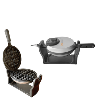 Piastra Elettrodomestici Waffle Accessori Cucina Casa Antiaderente Colore Nero-INTERIOR DREAM DESIGN