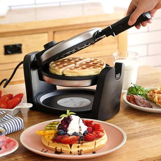 Piastra Elettrodomestici Waffle Accessori Cucina Casa Antiaderente Colore Nero-INTERIOR DREAM DESIGN