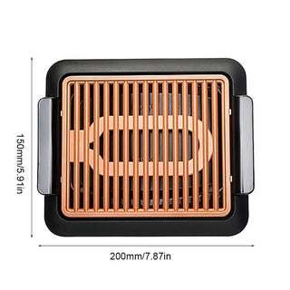 Piastra Elettrotermica Antiaderente BBQ Antifumo Controllo Temperatura - INTERIOR DREAM DESIGN