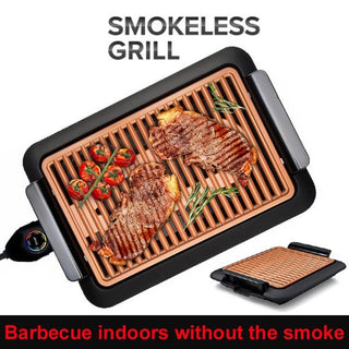 Piastra Elettrotermica Antiaderente BBQ Antifumo Controllo Temperatura - INTERIOR DREAM DESIGN