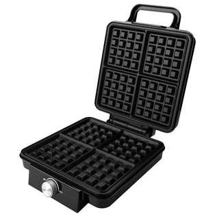 Piastra Waffle Colore Nero Quattro Spazi Acciaio Alluminio Antiaderente-INTERIOR DREAM DESIGN