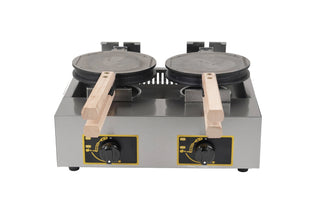 Piastra Waffle Dolci Casa Cucina Elettrodomestici Acciaio Antiaderente Grigio-INTERIOR DREAM DESIGN