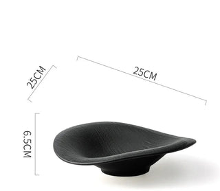 Piatti Cucina Particolari Colore Bianco Nero Porcellana Diverse Dimensioni Stoviglie-INTERIOR DREAM DESIGN