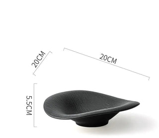 Piatti Cucina Particolari Colore Bianco Nero Porcellana Diverse Dimensioni Stoviglie-INTERIOR DREAM DESIGN