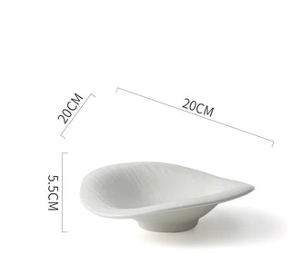 Piatti Cucina Particolari Colore Bianco Nero Porcellana Diverse Dimensioni Stoviglie-INTERIOR DREAM DESIGN