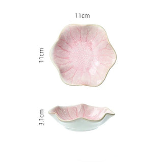 Piatti Decorazione Tavola Blu Rosa Verde Forma Creativa Design Moderno Arredo Ceramica 11cm-INTERIOR DREAM DESIGN