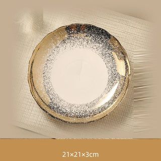 Piatti Materiale Ceramica Design Elegante Decorazione Tavolo Piatti Resistenti Decorazione Moderna-INTERIOR DREAM DESIGN