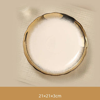Piatti Materiale Ceramica Design Elegante Decorazione Tavolo Piatti Resistenti Decorazione Moderna-INTERIOR DREAM DESIGN